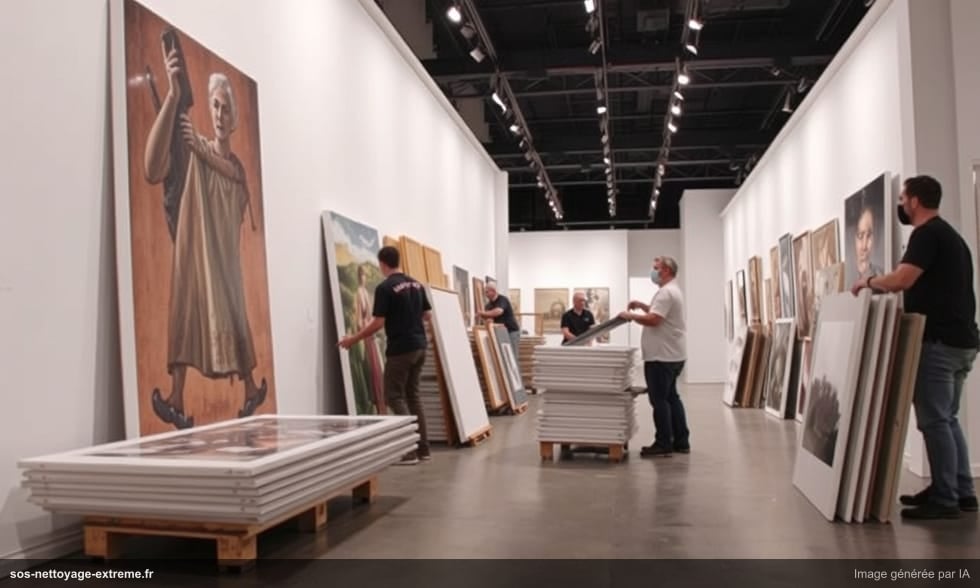 Débarras d'atelier de peinture ou galerie après cessation