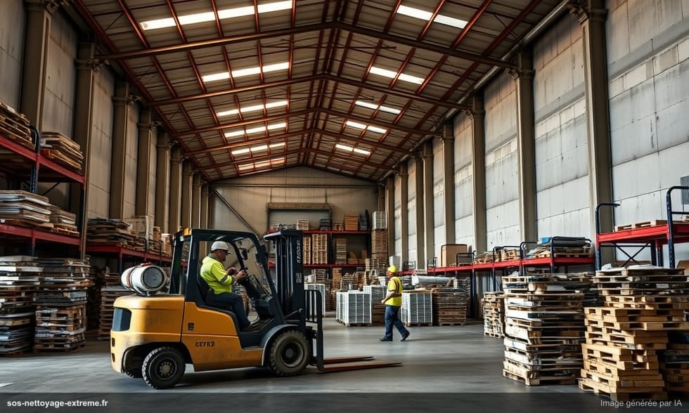 Débarras d'entrepôt logistique abandonné : volume et nuisibles