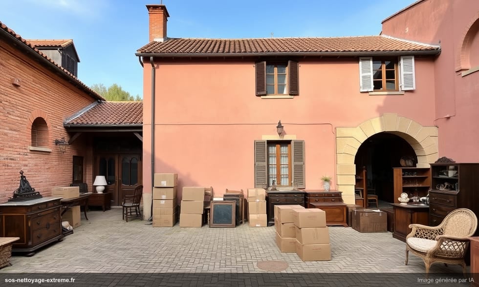 Débarras de succession à Toulouse : maisons en briques roses