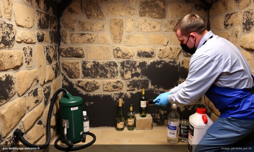 Nettoyage de cave à vin insalubre : humidité et moisissures