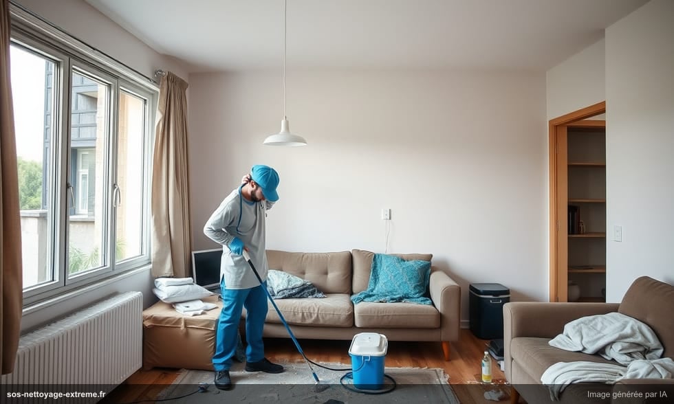 Nettoyage après colocation conflictuelle et dégradations