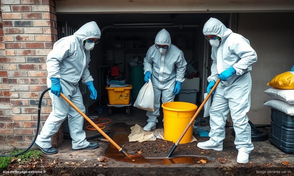 Nettoyage après fuite de fioul : décontamination du sol et des caves