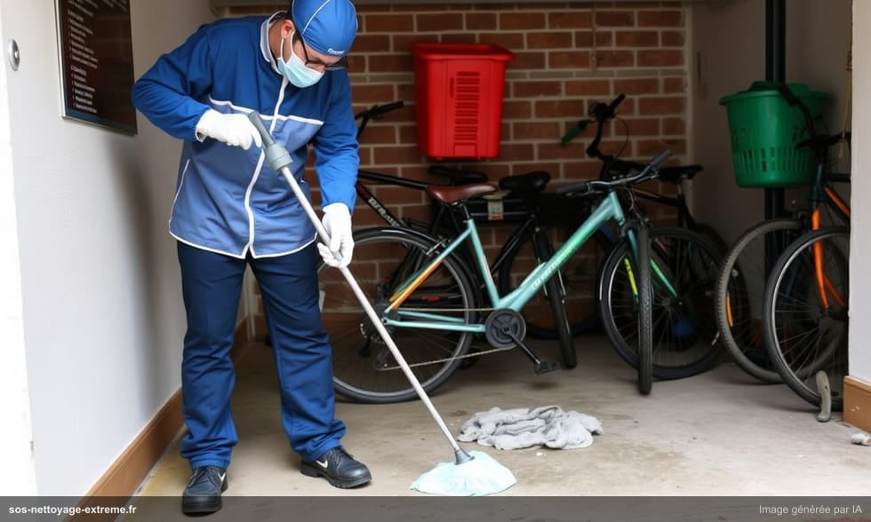Nettoyage de local à vélos d'immeuble : hygiène et nuisibles