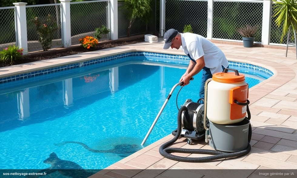 Nettoyage de piscine après contamination animale