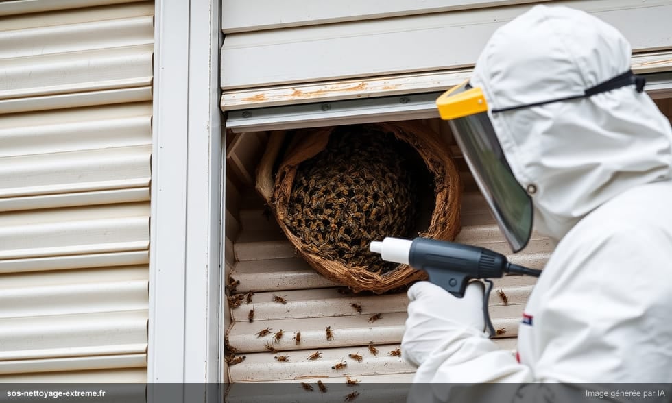 Nids de guêpes dans les volets et persiennes : traitement