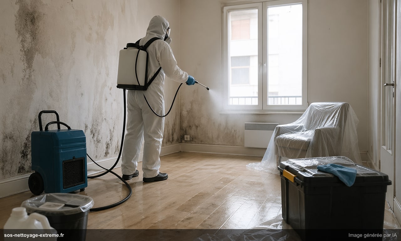 Illustration d’un protocole de décontamination biologique avec EPI en France