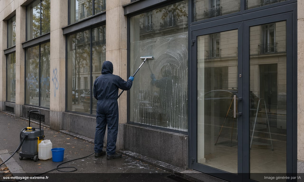 Illustration d’une remise en sécurité après vandalisme en France