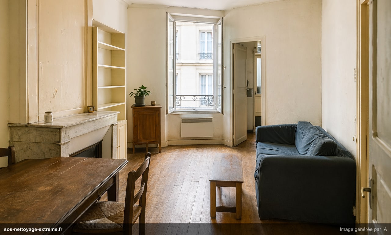 Illustration d’un logement remis en état après nettoyage extrême en France