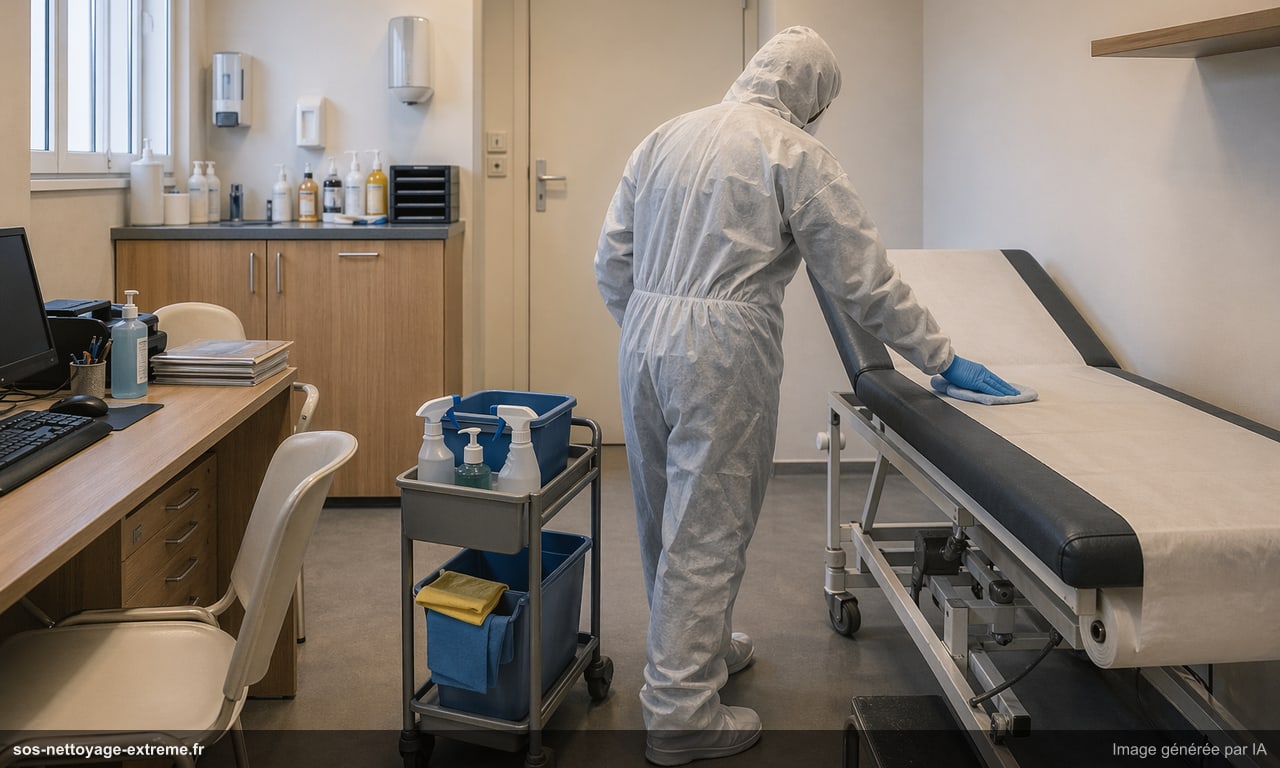 Illustration d’un protocole d’assainissement de locaux médicaux en France