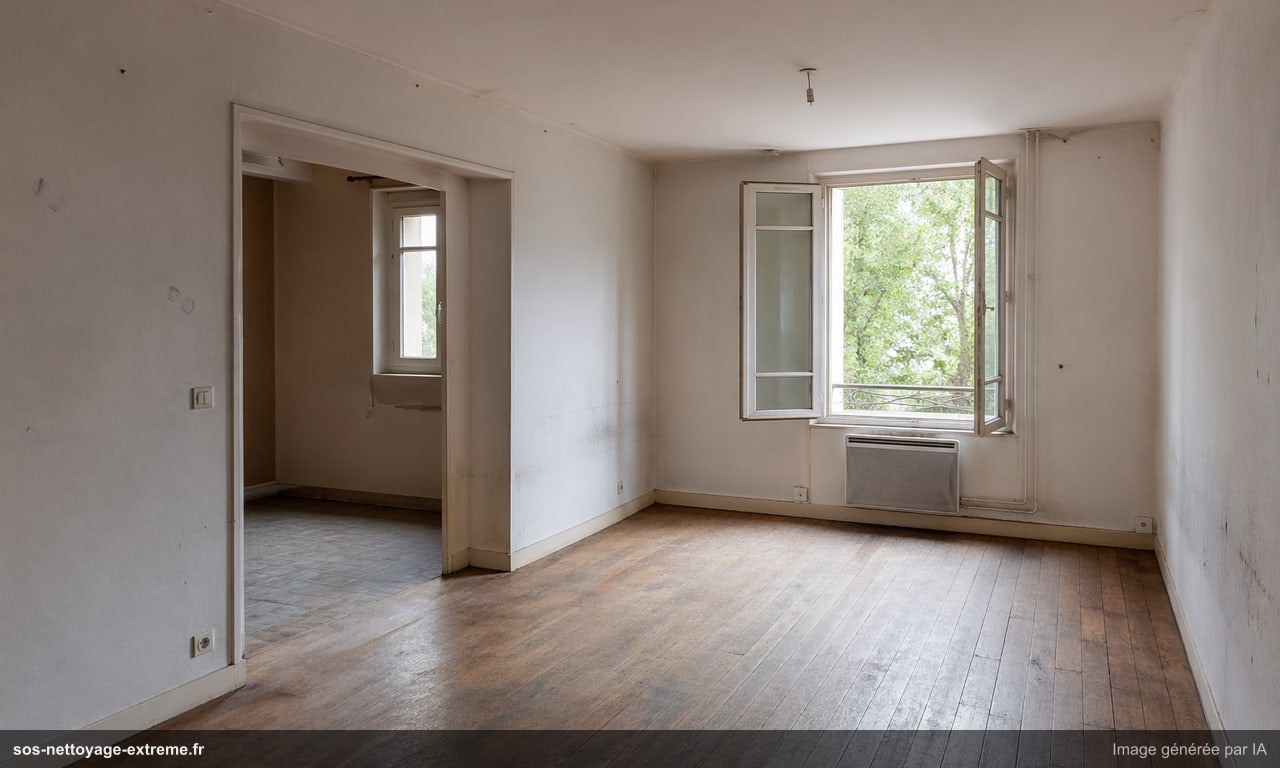 Illustration d’un logement stabilisé après nettoyage post-squat en France