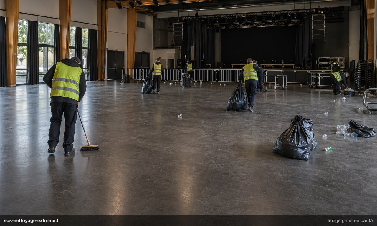 Illustration d’une remise en ordre post-événementielle en France