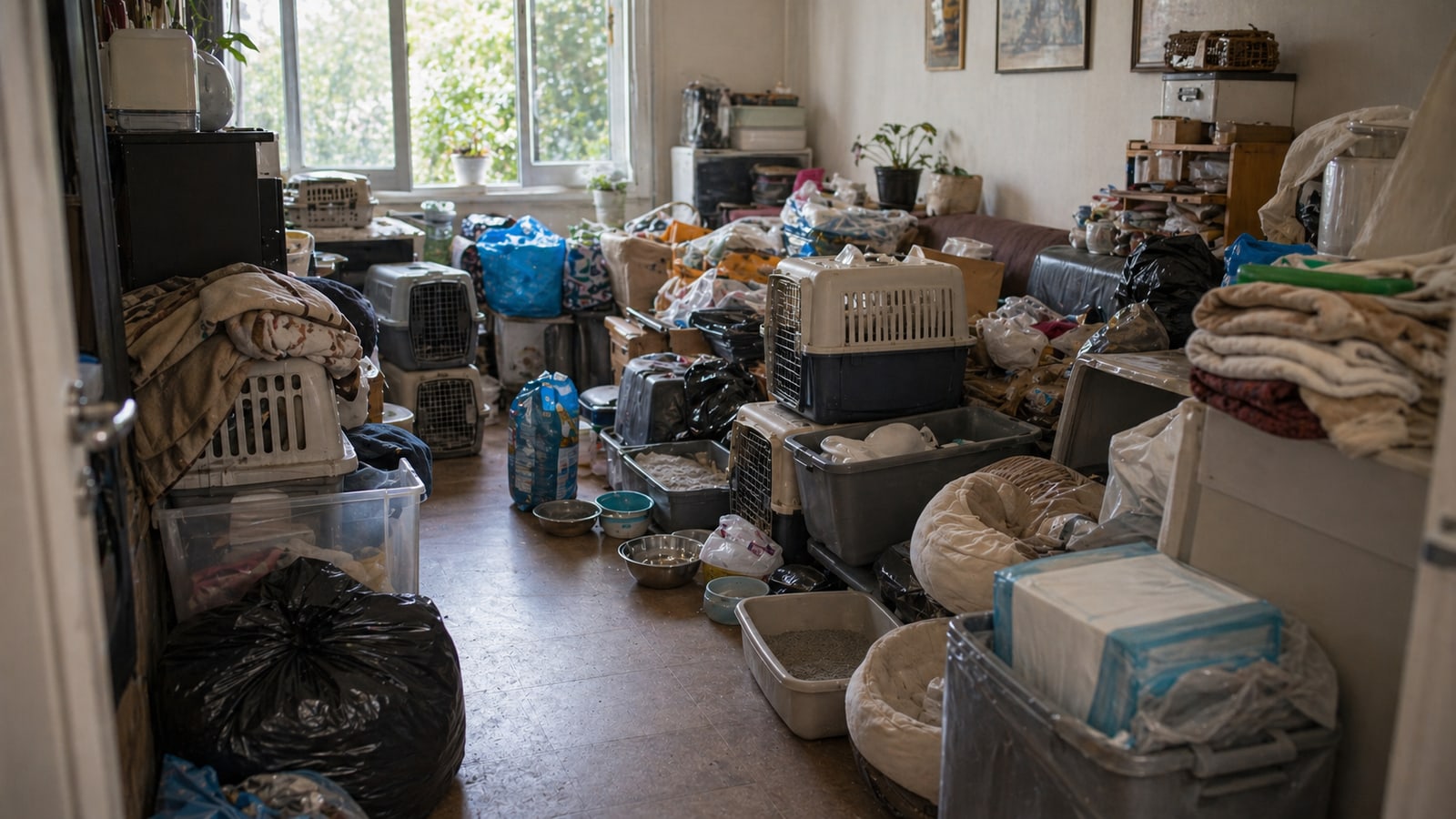 Illustration d’un logement touché par une accumulation animale en France